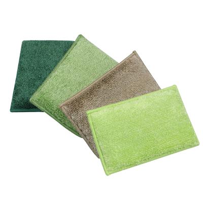 China Wholesale Bamboo Fiber Dish Cleaning Sponge for Household Kitchen Cleaning for sale