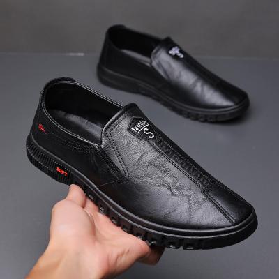 China Hot sale factory fashion trend men's fashion trend daily office casual shoes men's leather shoes black classic direct walking dress casual shoes for sale