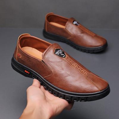 China Fashion trend factory direct high quality running walking luxury black brown leather business casual shoes men's real leather shoes for sale