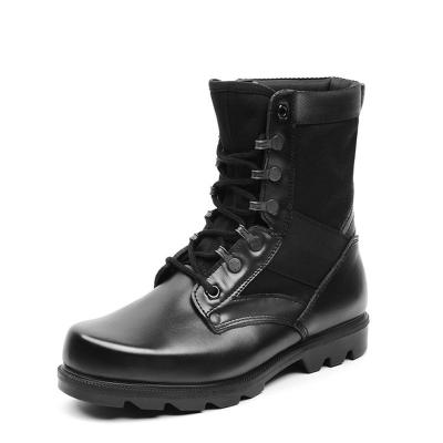 China Puncture Proof Breathable Wearable Anti-Skid Custom Anti-Smash Military Shock Absorption Flame Retardant Black Boots Army Training Tactical Boots for sale