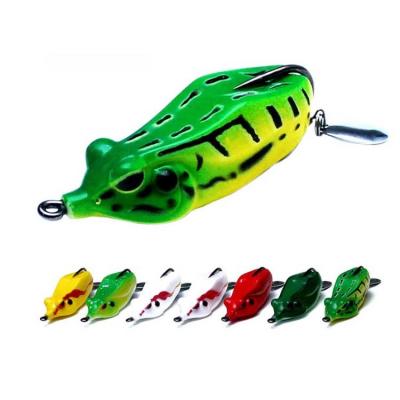 China Free Sample Hot Selling PVC 14g Fishing 65mm Frog Lure for sale