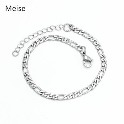 China The Other Yiwu Meise Fashion Personality Hip Hop Chain Stainless Steel Cuban Bracelet MS0031 New for sale