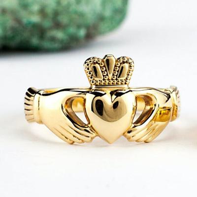 China Yiwu Meise Other Men's Classic Claddagh Ring for sale