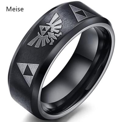 China Yiwu Meise's Other Legend of Zelda Ring Men's Ring Matte Finished Bands Stainless Steel for sale