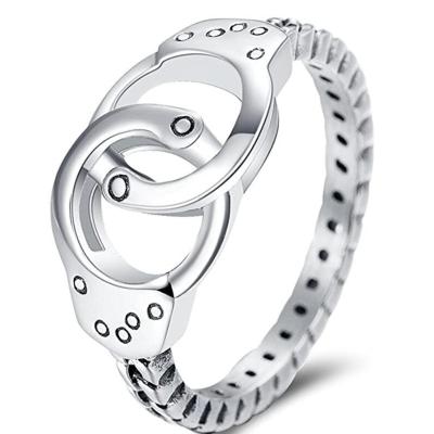 China CLASSIC Yiwu Meise Stainless Steel Handcuff Infinity Promise Wedding Ring for sale