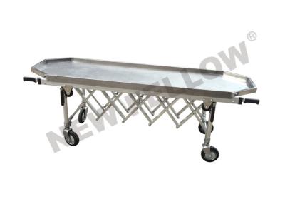 China Aluminum Alloy Funeral Stretcher , Casket Transportation Church Casket Trolley for sale