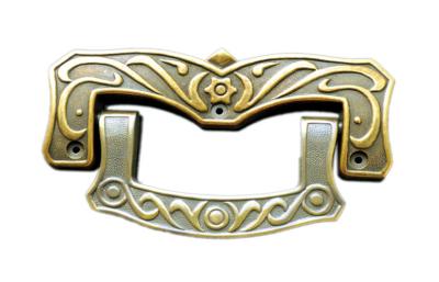 China 19 x 11 cm Zinc Alloy Metal Coffin Handles H008 Casket Handle Antique Copper Finish for sale