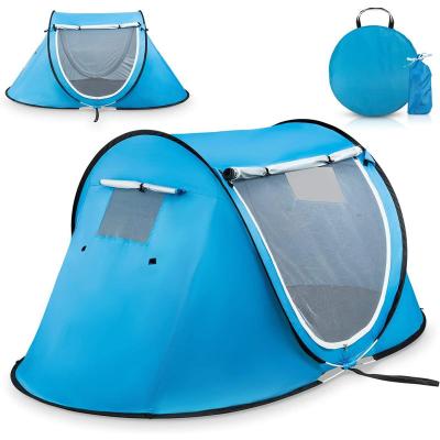 China Straight Bracing Type Emergency Survival Rain Resistant Camping Foldable Shelter Tent For Adults for sale