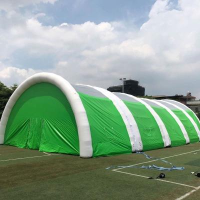 China Easy Set Up Round Canvas Semicircle Inflatable Dome Camping Tent for sale