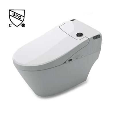 China Foshan Bathroom Double-Flow Round Flush Floor Round Ceramic Siphon Smart Auto Operation Foshan WC Smart Toilet With Sensor for sale