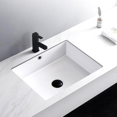 China Factory Supplier Easy Clean Bathroom Sink Undercounter Ceramic Wash Basin for sale