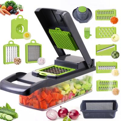 China Viable Food Cleaver, 15 Kitchen Instruments In 1 Vegetable Garlic Chopper Cutter Picadora Cortador De Verduras Dicer Onion Veggie Shredder for sale