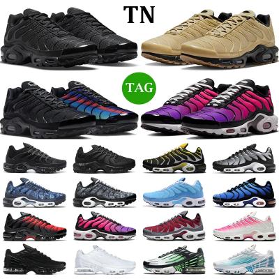 China Hotsale fashion trend tn plus 3 terrascape men women tn 3 running shoes triple OU wild ball men gold barely white black volt print trainer for sale