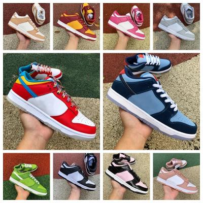 China Fashion UNC Trend Dip SB Dunksb Low Panda Mens Women Fruity Pebbles Black White Harvest Moon Two Tone Gray Fog Clear Blue Pink Casual Shoes for sale