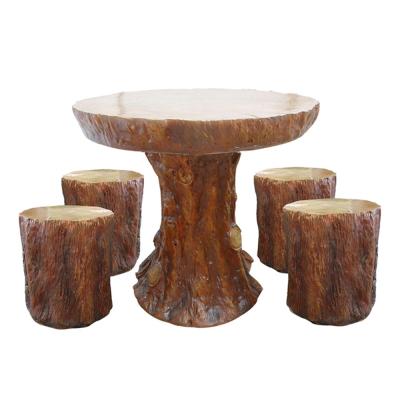 China Zero Outdoor Kid Furniture Tree Trunk Design Restaurant Tables And Chair for sale