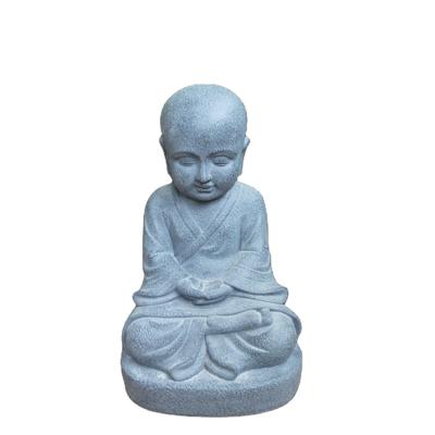 China Eco-friendly Buddhism Stone GRC Decoration Baby Monk Buddha Sculpture for sale