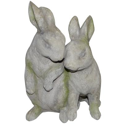 China China polyresin small house craft bunny couple decorative animal statue for sale for sale