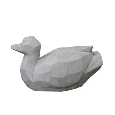 China Eco - Friendly Cement Figurine Decoration Garden Animal Swan Statue for sale