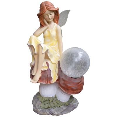 China Onermant Handwork Figurine Fairy Garden With Solar Led Light for sale