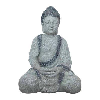 China Customized Eco-friendly GRC Amitabha White Decoration Buddha Antique Figurine for sale