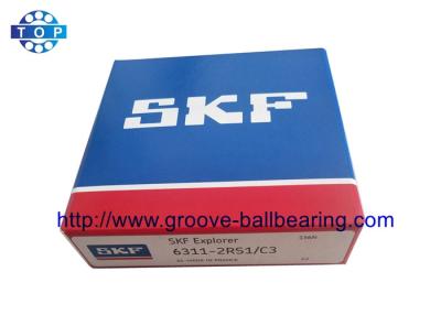 China 6311-2RS / C3 Sealed Radial Deep Groove Ball Bearings Size 55x120x29mm for sale