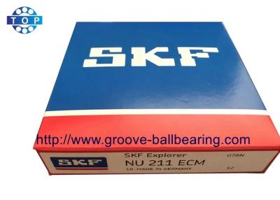 China Brass Cage NU211ECM NU211EC Skf Cylindrical Roller Bearing Single Row Size 55*100*21mm for sale