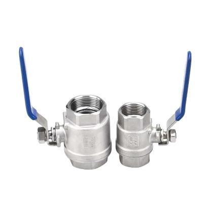 China 2pc 2 way Internal Thread Ball Valve made of 304 316 Stainless Steel for Industrial Applications and Hydraulic Structure for sale