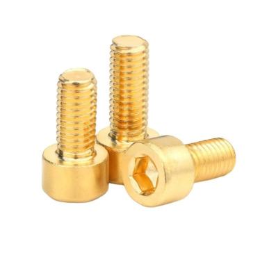 China Highly Durable Custom Threads Brass Micro Hexagon Socket Head Screw with Plain Finish and ROUND Head Style for sale