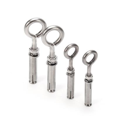 China JIS Standard 304 Stainless Long Concrete Sleeve Anchor Hook Eye Bolt with Nut Washer 1.6m2 m2.5m3 m4 m5 m6 m8 m10 m12 m14 m16 m20 for sale