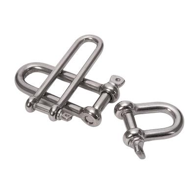 China 8mm Marine Hardware Automotive Industry Recommended 316 Stainless Steel D Shackle with Screw Collar Pin for sale