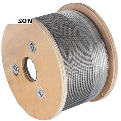 China Metal Material 7x7 316 Stainless Steel Wire Rope for Outdoor Environments AISI 201/304/316 in Customized Color for sale