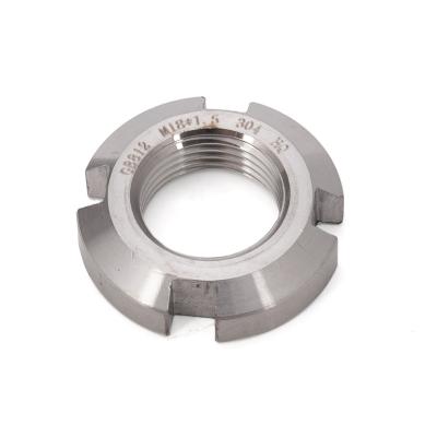 China Automotive Industry Precision Round Nuts Assurance 304 Stainless Steel DIN981 Slotted Bearing Locking for Durability for sale