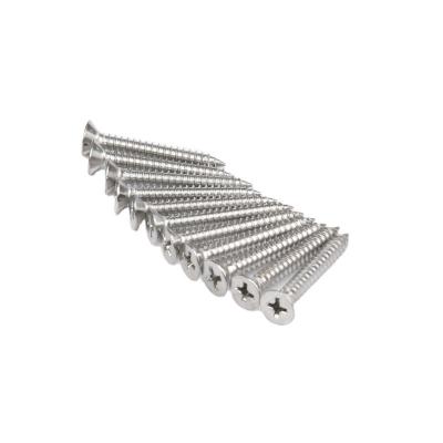 China Metric DIN 304 Stainless Steel Flat Head Screw Countersunk Head Machine Screws Phillips Pointed Tail Self-Tapping Screws for sale