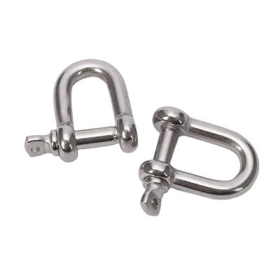 China Marine Hardware High Polished 316 Stainless Steel Wide D Shackle for Industrial Rigging Applications in M5-M12 for sale