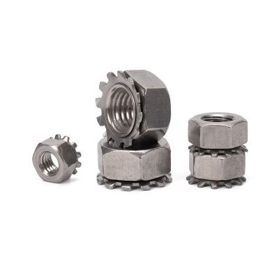 China Metric Thread K-Lock Nuts Stainless Steel Teeth Locking Keps Nuts for General Industry Furniture Metric Standard GB for sale