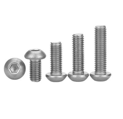 China ANSI Standard 304 Stainless Steel 1 Inch Button Head Socket Cap Bolts Screws for INCH Measurement System Allen Hex Drive for sale