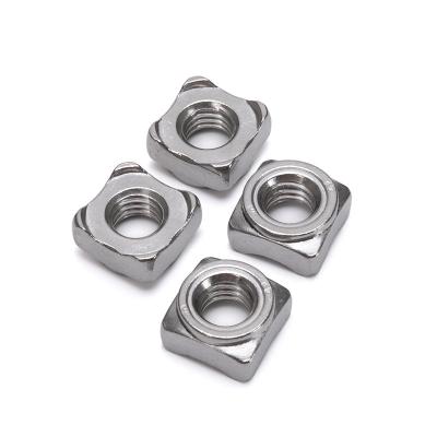 China Nickel Plated Metric Customized Square Weld Lock Nut for Smooth Surface Stainless Steel 201/304/316 in Food Beverage Industry for sale