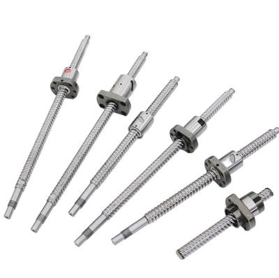 China Polishing High Precision Left Hand Thread Ball Screw With Flange Single Ball Nut For CNC Linear Guide Module Chrome Plated for sale