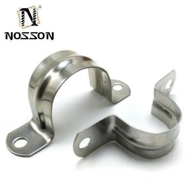 China Customized Support ODM Stainless Steel Collar Pipe Clamps with Zinc Galvanized Steel Clips and Metric Measurement System for sale