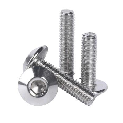 China Galvanized Finish M5*12 Stainless Steel Umbrella Head Hexagon Screw for Metric Measurement System Applications for sale