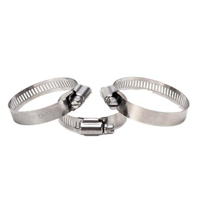 China Highly Recommended Heavy Duty German Type Hose Clamp for Automotive Stainless Steel 9mm Bandwidth W2 W4 Worm Gear Clips for sale