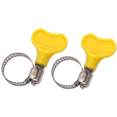 China Customized GB Standard Stainless Steel American Type Hose Clamp With Plastic Butterfly Handle for Mining and Heavy-Duty for sale