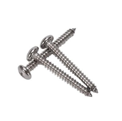 China Metric Stainless Steel 304 Pan Head Tapping Screw Sheet Metal Screw with Cheese Head and Chrome Plated Finish Din 7981 for sale