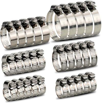 China Stainless Steel Worm Gear Hose Clamps for Fuel Line Plumbing Adjustable Range 1/4-2 in 6-51mm ZINC Finish Sample Instock for sale