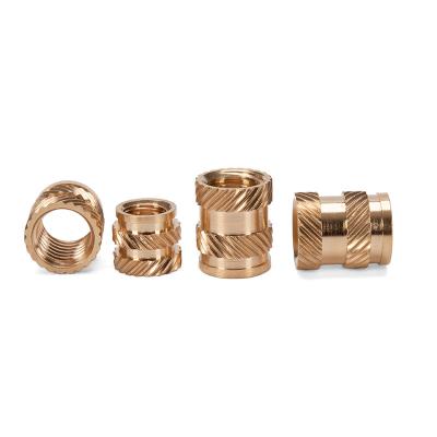 China Steel Brass Galvanized Grooved Female Thread Copper Stud Hot Melt Twill Knurled Insert Nut for Plastic Housing 1/4 3/8 5/16 for sale