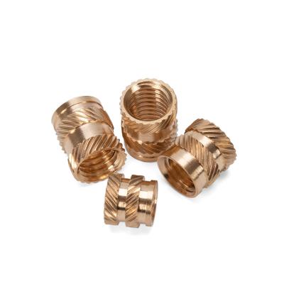 China Metric Stainless Steel Knurling Threaded Insert Brass Insert Nut M2 M3 M4 Thread Bolt Nut for Wood Automobile Plastic Injection for sale