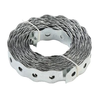 China Heat-Resistant Mounting with White Steel Strip Tape and Durable Plastic Powder Surface 12mm 17mm Width Fixing Banding Tape for sale