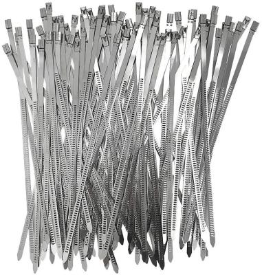 China 304 Stainless Steel Cable Ties Wrap Coated Self Locking Metal Zip Ties 9.8inch for Advanced and Customized Solutions for sale