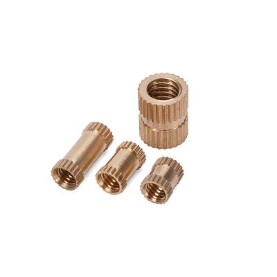 China Metric Knurled Brass Hot Melt Insert Nuts for M3 M4 M5 M6 M8 M10 M12 Threads Heating Molding Copper Thread Inserts Metric for sale