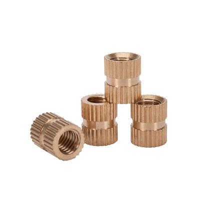 China ANSI Standard Custom Size Water Treatment DIN Brass Knurled Nut Insert with Passivated Finish in Metric Measurement System for sale